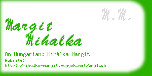 margit mihalka business card